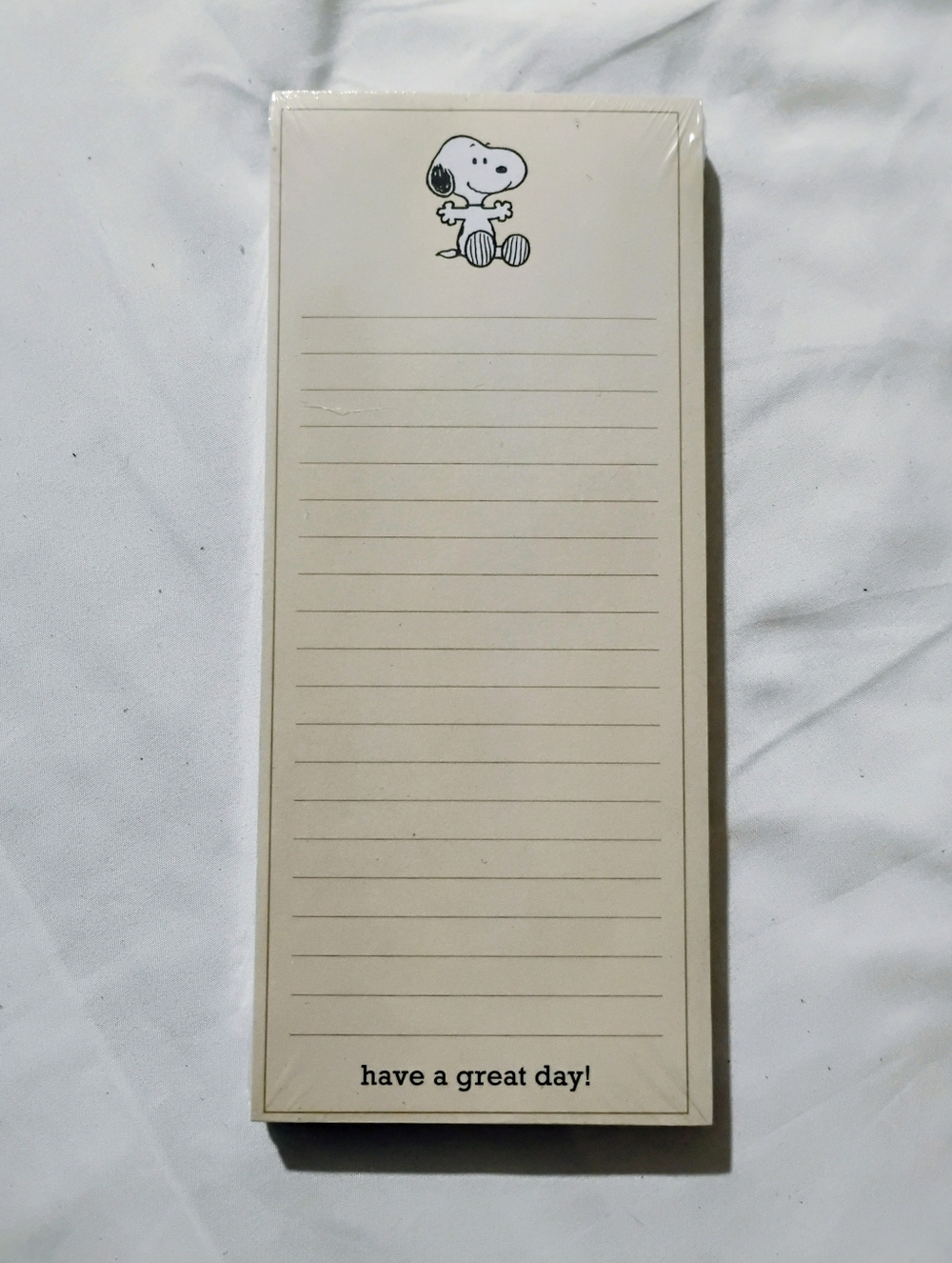 Graphique De France Cream and Black Snoopy Lined Notepad